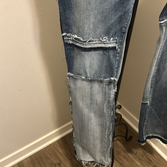 Men’s blue jeans like new two toned and patched in some areas - Picture 5 of 15